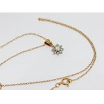 Gold 375/9K Necklace with White Zircons