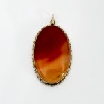 Silver Pendant with Carnelian