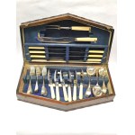 Large table set in a wooden box