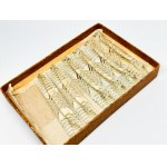 Crystal cutlery coasters in a box