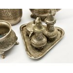 Unique thickly silver plated decorated set