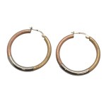 585/14K gold circle earrings
