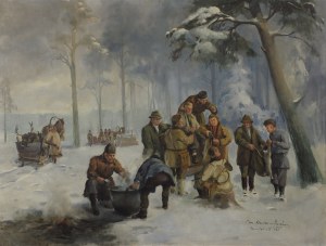 Mieczysław SERWIN-ORACKI (1912-1977), Po polowaniu, 1950