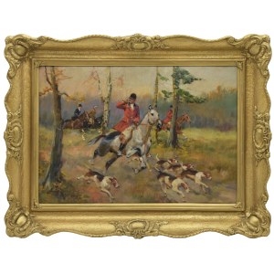 Jerzy KOSSAK (1886-1955), Hunting par force, 1949