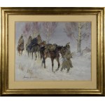 Jerzy KOSSAK (1886-1955), Retreat from under Moscow, 1940