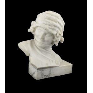 R. CALONI (active 19th/20th century), Allegory of winter - bust of a girl