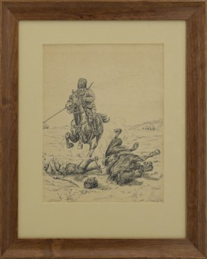 Stanisław BERGMAN (1882-1930), Kozak na koniu, 1929