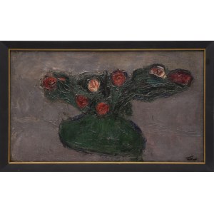 Wlodzimierz TERLIKOWSKI (1873-1951), Flowers in a green vase