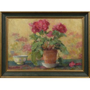 Zofia ALBINOWSKA-MINKIEWICZOWA (1886-1971), Natura morta con fiori e ciotola