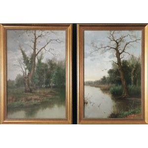 Giuseppe CHIAROLANZA (1868-1920), A pair of landscapes