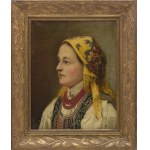 Christo KUTEW (1868-1948), Portret kobiety z czerwonymi koralami