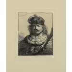 Rembrandt Harmenszoon van RIJN (1606-1669), Armand DURAND (1831-1905), Autoportret z podniesioną szablą z 1654
