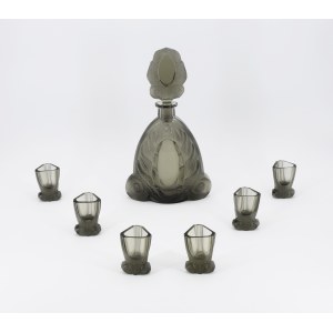 Caraffa con tappo e 6 bicchieri