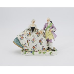 LUDWIGSBURG - Porcelain Factory (founded 1758), Crinoline group - bachelor and lady