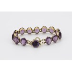 Bracelet with amethysts