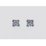 Earrings with topazes and amethysts