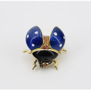 Enamel brooch
