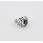 Ring with sapphire