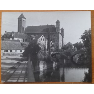 Lidzbark Warmiński. Bridge on the Lyna River.