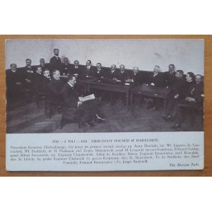 Warschau.1791- 3. Mai 1916.Festumzug in Warschau.Präsidium des Festkomitees