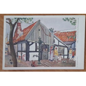 Hel.Street with bather.