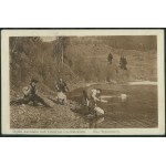 HUCULSZCZYZNA - Hutsul Idyll over the Black Cheremosh, No. 345, Photo edition by M. Senkowski, Kosiv 1927, sepia print,