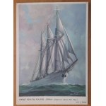 Rzplitej Polskiej ship "Iskra"(Mar.Woj. school sailing ship).Mal.J.Bałuk
