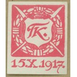 14 Fundraising stamp Tadeusz Kosciuszko 15.X.1917 , letter red and white,