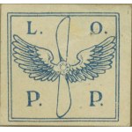 13 LOPP League for Air and Gas Defense fundraising stamp, solid blue white...,