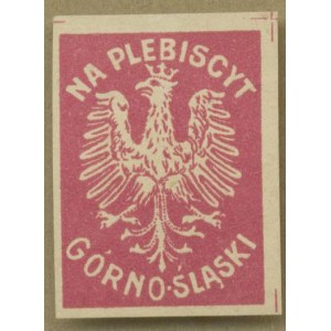 13 Razítko na sbírku na hornoslezský plebiscit, červenobílý nápis,