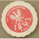 13 Fundraising Stamp For Veterans of 1863, letter red white...,