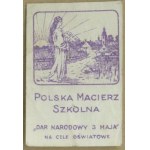 14 Polish Educational Society "National Gift of May 3" fundraising stamp, solid blue white...,