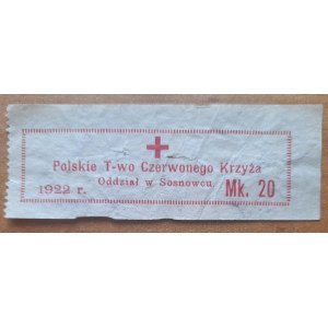 Polnische Gesellschaft vom Roten Kreuz, Zweigstelle Sosnowiec, 1922.