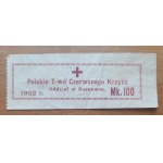 Polish Red Cross Society Sosnowiec Branch 1922 100 Mk.