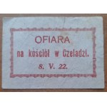 Sacrifice for the church in Czeladz on 8.V.1922.