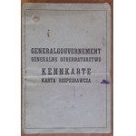 Recognition card (Kennkarte) GG in the name of Wladyslaw Haniec.