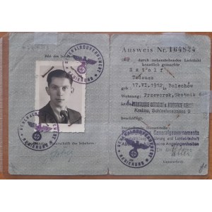 Przeworsk.Personalausweis for foreigner - Tadeusz Sztolf