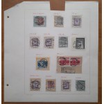7 display sheets with stamps and postmarks of various cities in Poland