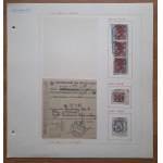 7 display sheets with stamps and postmarks of various cities in Poland