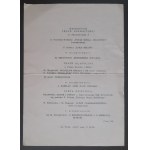 Programm des Varietétheaters in Warschau Cason's Stück Trees Die Standing.