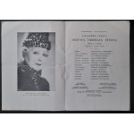 Programm des Varietétheaters in Warschau Cason's Stück Trees Die Standing.