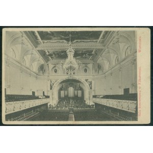 11 VARŠAVA - Koncertní sál Filharmonie, Phototyp. B. Wierzbicki et Comp., dřevoryt, kolem roku 1900,