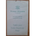 Advertising print of Książęcy brewery in Tychy