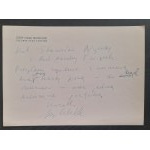 Joseph Ozga Michalski.Handwritten on letterhead.