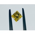 NATURAL POLISHED DIAMOND 0.45 FANCY VIVID YELLOW - GEMOLOGICAL CERTIFICATE ATTACHED -I1 - GEMOLOGICAL CERTIFICATE ATTACHED - C30610-15-LC