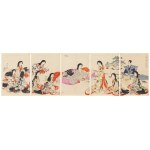 Toyohara Chikanobu (1838 - 1912 ), Ceremonia ślubna , 1896
