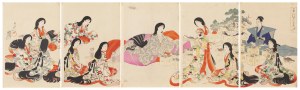 Toyohara Chikanobu (1838 - 1912 ), Ceremonia ślubna , 1896