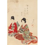 Toyohara Chikanobu (1838 - 1912 ), Cerimonia del tè , 1896