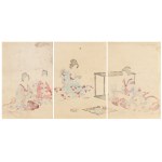 Toyohara Chikanobu (1838 - 1912 ), Cerimonia del tè , 1896