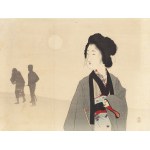 Tomioka Eisen (1864 - 1905), Kobieta i więzień , 1900